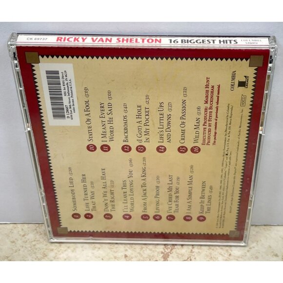Ricky Van Shelton 16 Biggest Hits CD Country Hole in My Pocket Somebody Lied - Picture 6 of 6
